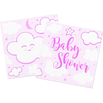 Babyshower servetten / meisje / Roze / 20 stuks